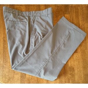 Nike Golf Dri-FIT Gingham Check Pants Mens 36x32 Grey White 416577-476